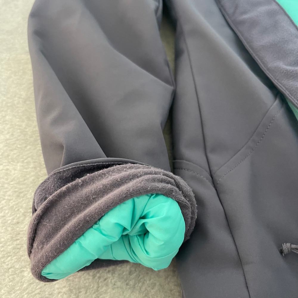 The North Face Apex Softshell Jacket Women S Gray Teal Wind Water‎ Resistant - Picture 11 of 16